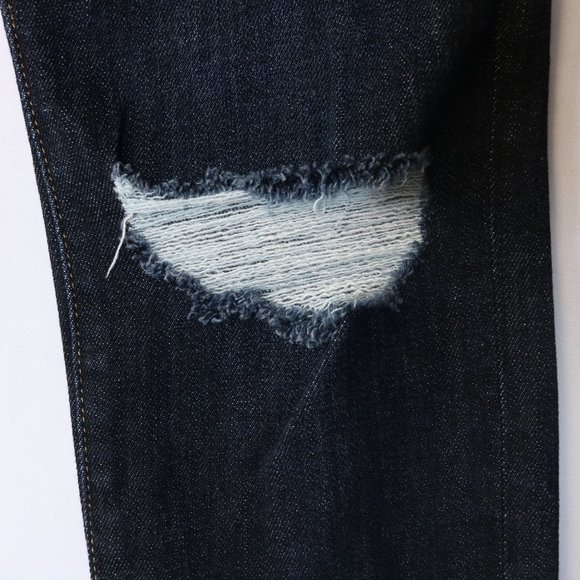 Frame Denim Ali High Rise Distressed Jeans Dark Wash Soft Stretchy - Picture 4 of 13